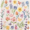 Clayre & Eef 73074 Tovaglioli di carta con motivo floreale 33x33 cm Bianco Rosa Giallo Verde