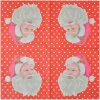 Clayre & Eef 73080 Tovaglioli di carta motivo Babbo Natale Rosso Bianco 33x33 cm 20 pezzi