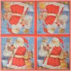 Clayre & Eef 73083 Tovaglioli di carta 33x33 cm Blu Rosso Design Nostalgico