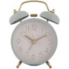 Clayre & Eef 6AC0034BL Sveglia Blu Oro 10x6x12 cm Orologio analogico