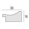 Cornice ZEP Arles in legno con vetro trasparente da 10x15 cm a 30x40 cm Montaggio a parete