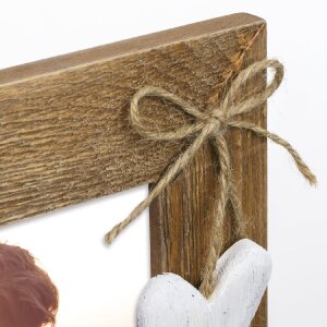 ZEP cornice per ritratti in legno Lille marrone bianco 10x15 13x18 15x20 cm decorazione cuore
