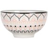 Clayre & Eef 6CEBO0072 Ciotola in ceramica bianca nera Ø 9x5 cm 125 ml