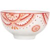 Clayre & Eef 6CEBO0073 Ciotola in ceramica bianca rossa Ø 9x5 cm 125 ml