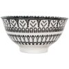 Clayre & Eef 6CEBO0074 Ciotola in ceramica bianca nera Ø 9x5 cm 125 ml