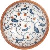 Clayre & Eef 6CEBO0087 Ciotola in ceramica bianca marrone Ø 10x4 cm Stile Boho