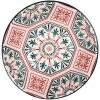 Clayre & Eef 6CEBO0164 Ciotola in ceramica Bianco Rosso Boho Ø 15x5 cm 350 ml