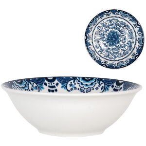 Clayre & Eef 6CEBO0166 Zuppiera Bianco Blu Ø...