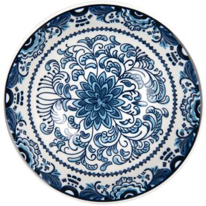 Clayre & Eef 6CEBO0166 Zuppiera Bianco Blu Ø 16x5 cm 350 ml Ceramica