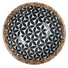 Clayre & Eef 6CEBO0168 Ciotola in ceramica bianca nera Ø 16x5 cm 350 ml