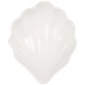 Clayre & Eef 6CEBO0176 Ciotola in ceramica bianca 12x10x4 cm Stile country
