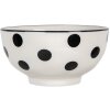 Clayre & Eef 6CEBO0195 Ciotola in ceramica bianca nera Ø 11x6 cm 125 ml