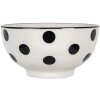Clayre & Eef 6CEBO0195 Ciotola in ceramica bianca nera Ø 11x6 cm 125 ml