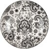 Clayre & Eef 6CEDP0163 Piatto Ø 21 cm in ceramica bianca e nera di Boemia