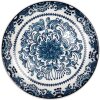 Clayre & Eef 6CEDP0166 Piatto Ø 21 cm Bianco Blu Colazione Bohemien in ceramica
