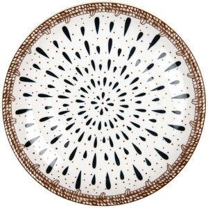 Clayre & Eef 6CEDP0167 Piatto in ceramica bianco...