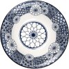 Clayre & Eef 6CEPS0002 Ciotola Ø 18x6 cm 500 ml Ceramica Bianco Blu Boho