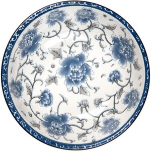 Clayre & Eef 6CEPS0003 Ciotola in ceramica bianca blu...