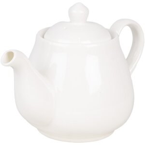Clayre & Eef 6CETE0144 Teiera in ceramica bianca 800...