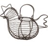 Clayre & Eef 6Y5702 Cestino per pollo in stile country in ferro marrone 23x14x17 cm
