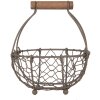 Clayre & Eef 6Y5705 Cestino marrone Ø 14x7/17 cm Ferro stile country