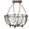 Clayre & Eef 6Y5705 Cestino marrone Ø 14x7/17 cm Ferro stile country