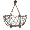 Clayre & Eef 6Y5705 Cestino marrone Ø 14x7/17 cm Ferro stile country