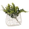 Clayre & Eef 6Y5711 Cestino in ferro bianco 24x14x16/28 cm Stile country