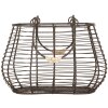 Clayre & Eef 6Y5712 Cestino in ferro marrone 25x16x17/28 cm