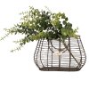 Clayre & Eef 6Y5712 Cestino in ferro marrone 25x16x17/28 cm