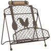 Clayre & Eef 6Y5708 Leggio in ferro marrone 23x21x31 cm Stile Country