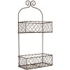 Clayre & Eef 6Y5710 Mensola in ferro con cestini marrone 20x12x45 cm