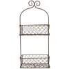 Clayre & Eef 6Y5710 Mensola in ferro con cestini marrone 20x12x45 cm