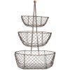 Clayre & Eef 6Y5722 Cesto portaoggetti in ferro nero 30x22x50 cm