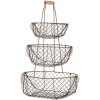 Clayre & Eef 6Y5722 Cesto portaoggetti in ferro nero 30x22x50 cm