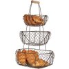Clayre & Eef 6Y5722 Cesto portaoggetti in ferro nero 30x22x50 cm