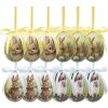 Clayre & Eef 65902 Set di uova da appendere per decorazioni 12 Ø 4x5 cm in plastica multicolore