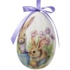 Clayre & Eef 65911 Set di uova da appendere per decorazioni 6 Ø 7x10 cm Design pasquale a motivi animali