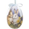 Clayre & Eef 65911 Set di uova da appendere per decorazioni 6 Ø 7x10 cm Design pasquale a motivi animali