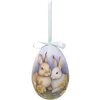 Clayre & Eef 65911 Set di uova da appendere per decorazioni 6 Ø 7x10 cm Design pasquale a motivi animali