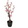 Clayre & Eef 6PL0373 Albero decorativo di fiori di ciliegio rosa marrone 10x10x48 cm