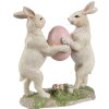 Clayre & Eef 6PR4390 Coniglio decorativo Beige Rosa 11x5x13 cm in poliresina