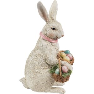 Clayre & Eef 6PR4398 Coniglio decorativo in poliresina beige marrone 10x7x15 cm