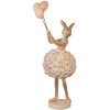 Clayre & Eef 6PR4417 Coniglio decorativo Beige Rosa 11x7x27 cm in poliresina