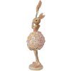 Clayre & Eef 6PR4417 Coniglio decorativo Beige Rosa 11x7x27 cm in poliresina