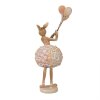Clayre & Eef 6PR4417 Coniglio decorativo Beige Rosa 11x7x27 cm in poliresina