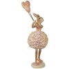 Clayre & Eef 6PR4417 Coniglio decorativo Beige Rosa 11x7x27 cm in poliresina