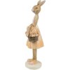 Clayre & Eef 6PR4419 Coniglio decorativo Beige Rosa 9x6x21 cm in poliresina