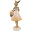 Clayre & Eef 6PR4419 Coniglio decorativo Beige Rosa 9x6x21 cm in poliresina
