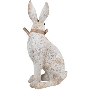 Clayre & Eef 6PR5152 Coniglio decorativo grigio 14x10x26 cm in poliresina stile country